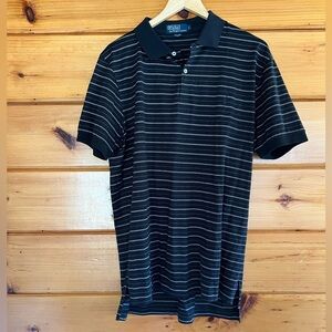 Polo Ralph Lauren 100% Pima Cotton Men’s Striped Shirt Black White Size L